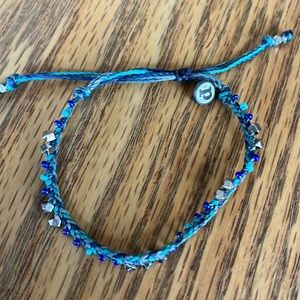Pura Vida Blue Bracelet with blue and silver beads